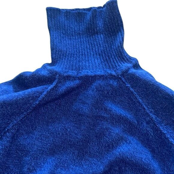 Karen Scott Blue Turtle Neck Raglan Sleeve Cotton Pullover Sweater Ladies Small - Picture 6 of 10